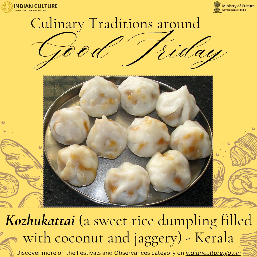 Discover the culinary traditions practised during Good Friday in India. Learn more about such festivals of India at indianculture.gov.in/festivals-and-…   #goodfriday #festivals #easter #lent #indianeaster #indianlent #indiangoodfriday #goodfridayculinarytraditions #eastermeals #hotcrossbuns