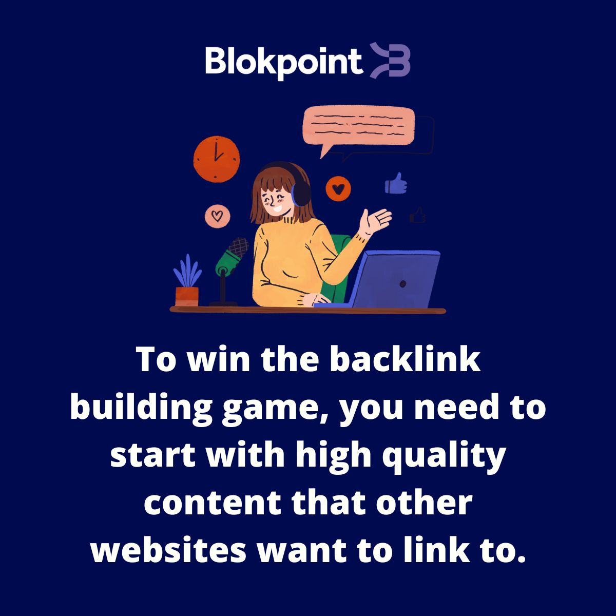 Win the backlink-building game with high-quality content that other sites want to link to!

You don’t want any #backlinks. Gain readers’ trust with #qualitycontent and high-quality backlinks from reputable websites will come.

Learn more in this post: blokpoint.com/seo-for-blockc…