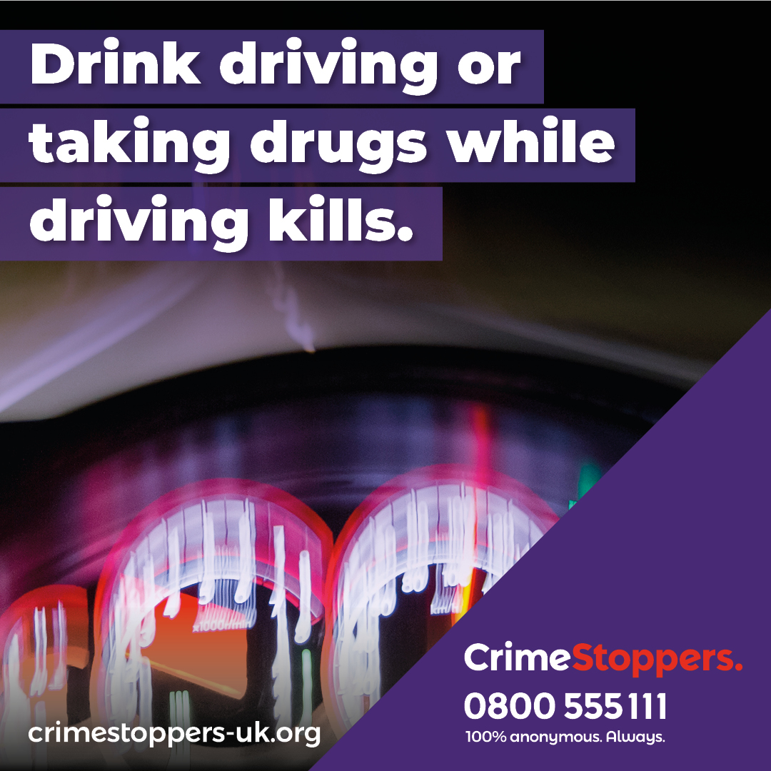 Worried about someone you know who regularly drinks and drives? You can talk to our charity. You stay 100% anonymous. Always. Call 0800 555 111 to speak up today 📞 or click to fill in our online form: spkl.io/601440Pko 💻 spkl.io/601540PkU