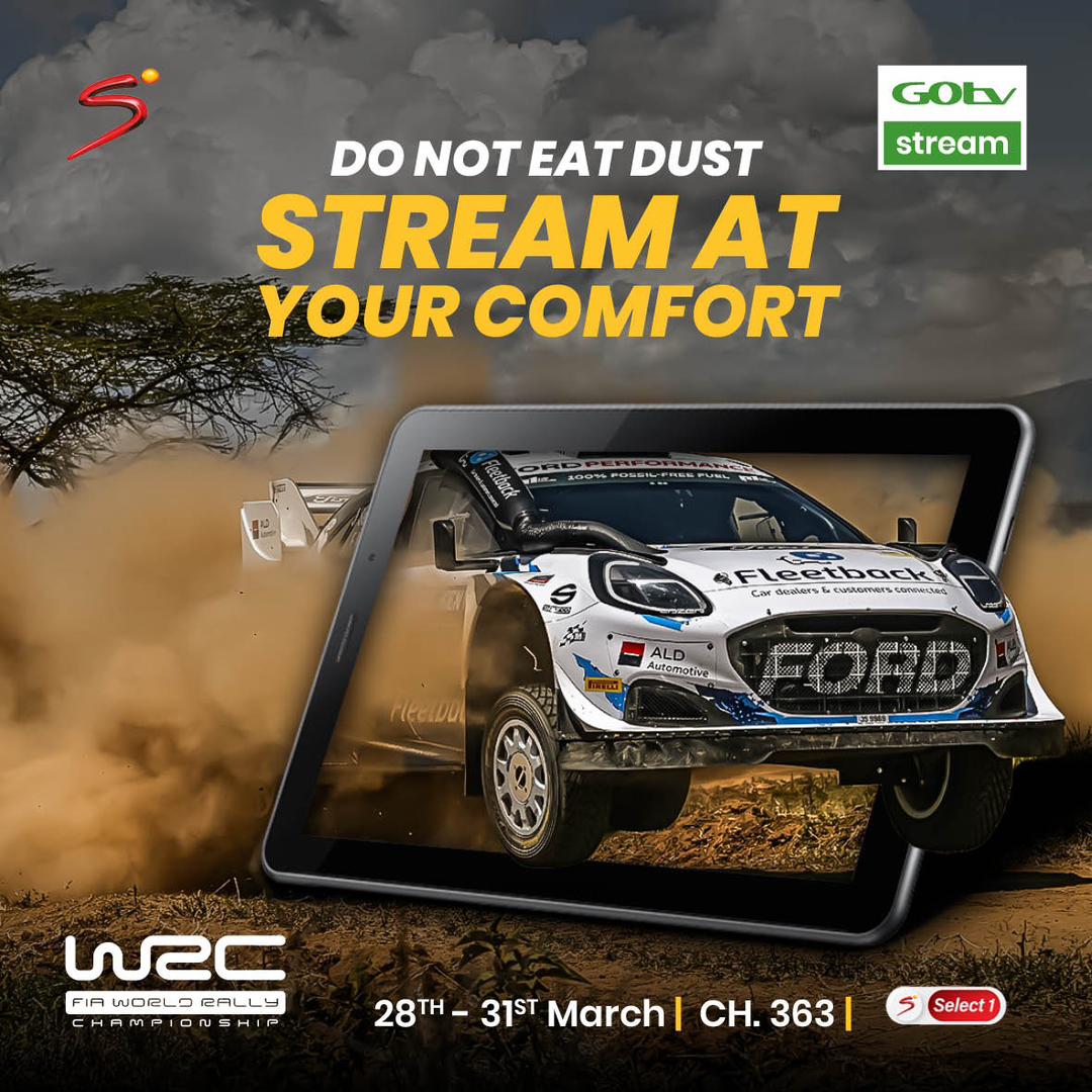 Catch all the action at the  WRC Safari Rally Kenya live in Naivasha- north of Nairobi  Kenya on DStv & GOtv starting with Stage 2 today : 9Am ▶️

 Compact with ease using the #MyDStvApp 👉🏿 mydstv.onelink.me/vGln/jpydur7r and GOtv Supa with the MyGOtvApp: bit.ly/theMyGOtvApp