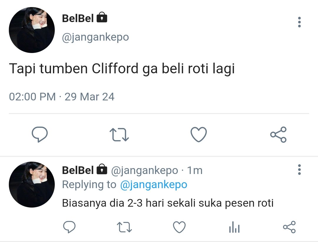 — Pelanggan setia dan kurir pribadi

a jake few tweets au
by seulseul
