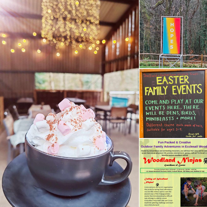 🐰🐰 #Easter 2024 in @Ecclesallwoods. We are Open Every Day until Sunday 7th April: 10am-4pm. Plus #events by @theoutdoorcity #FestivalOfTheOutdoors, @WildSheffield, @growtheatre, etc. Details: facebook.com/WoodlandCoffee… #coffee #tea #cake etc. @ParksSheffield #SheffieldIsSuper