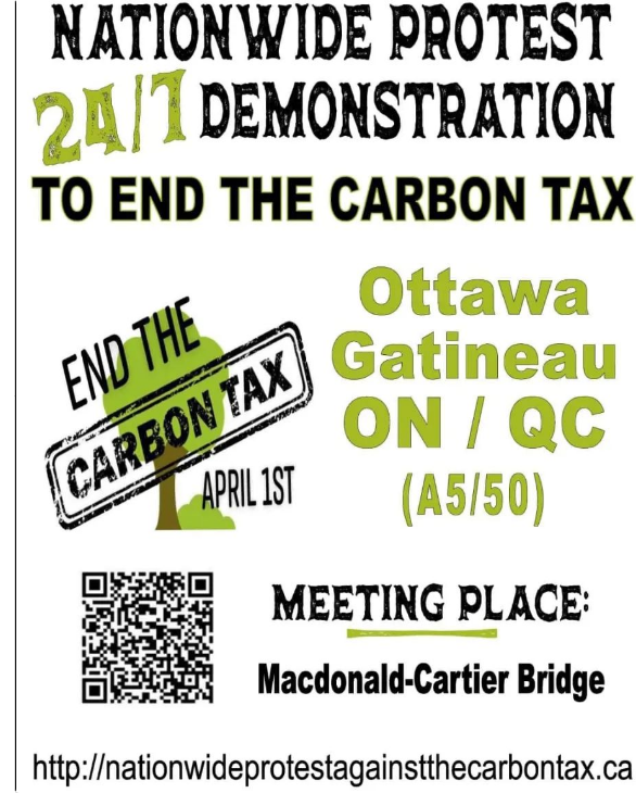 The carbon tax protest is nationwide!

To find more information and see if there's a protest in your area, visit: …tionwideprotestagainstthecarbontax.ca

#quebec #gatineau #trudeaumustgo #trudeaufortreason #carbontaxscam #axethetax #endthecarbontax #makecanadafreeagain #nonewnormal #gasprices