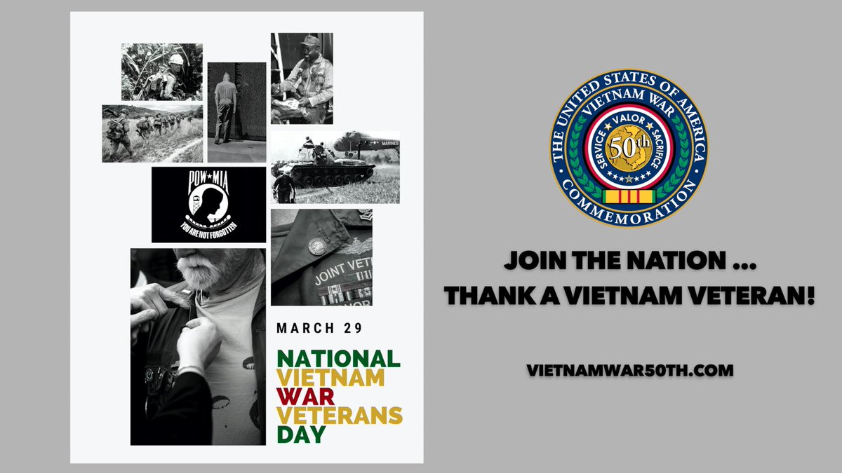 Thank you to ALL Vietnam veterans and WELCOME HOME! 👏👏👏 Drop the name of your AMAZING Vietnam veteran in the comments and tune in to our livestream TODAY at 10 am EST. #VietnamVeteransDay #ThankVietnamVets