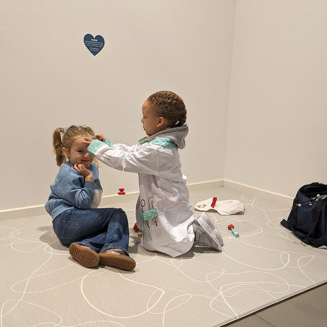 Looking for a fun activity for the Easter Holidays? 🐣 We've transformed our children's area with activities inspired by our current exhibition. Come and play dress up, read, or learn about our NHS heroes with our colouring-in activity 🩺🖍️ Open Thur-Sat, 11am-5.30pm. Free Entry.