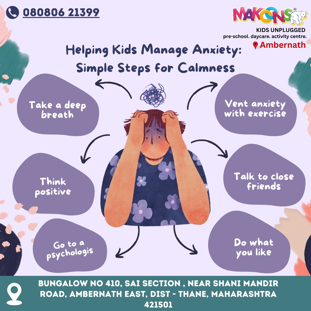 Empower your child with tools to conquer anxiety and find peace within! 🌿
.
.
📞 For Admission enquiry, Call us at: 080806 21399. 

📍 Bungalow No 410, Sai section , near Shani Mandir Road, Ambernath East, Dist - Thane, Maharashtra 421501
.
#ManagingAnxiety #ChildMentalHealth