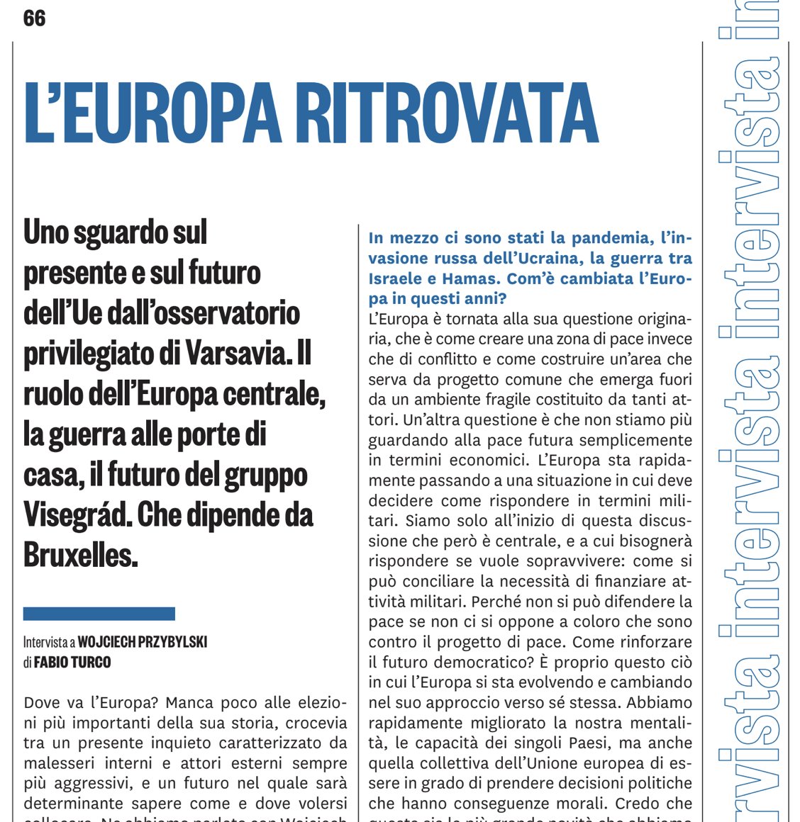@wprzybylski in a piece by @fabturco covers on the role of Central Europe, the war on our doorstep and how the ongoing russian invasion of Ukraine reshaped European Union and what's the future of the #Visegrád group.

🇮🇹Read in Italian in Start Magazine👇
startmag.it