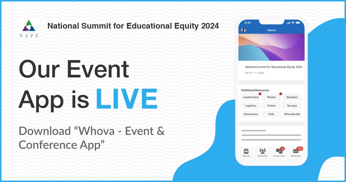 Are you ready for the National Summit for Educational Equity 2024? We’re using Whova to help you network, navigate, and participate. Join our event app to stay connected with everything happening! whova.com/portal/nsee_20… #napesummit2024 #whova