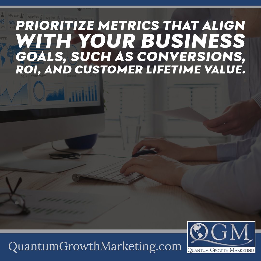 Are you tracking your digital marketing metrics? Discover More: qgm.fyi/now Prioritize metrics that align with your business goals, such as conversions, ROI, and customer lifetime value. #Analytics #DataDrivenMarketing #SmallBizMetrics