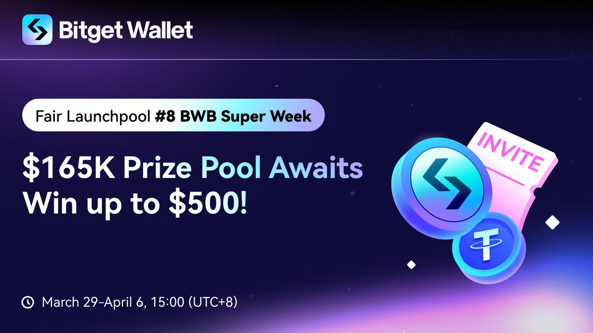 😈 As promised, we're bringing even more surprises for our #BWBAIRDROP participants! 💰 Invite your friends to join the fun and stand a chance to win up to $500 during the #BitgetWallet #FairLaunchpool Season 8. Remember, the more the merrier! 🔥 Nail just 2 tasks and get