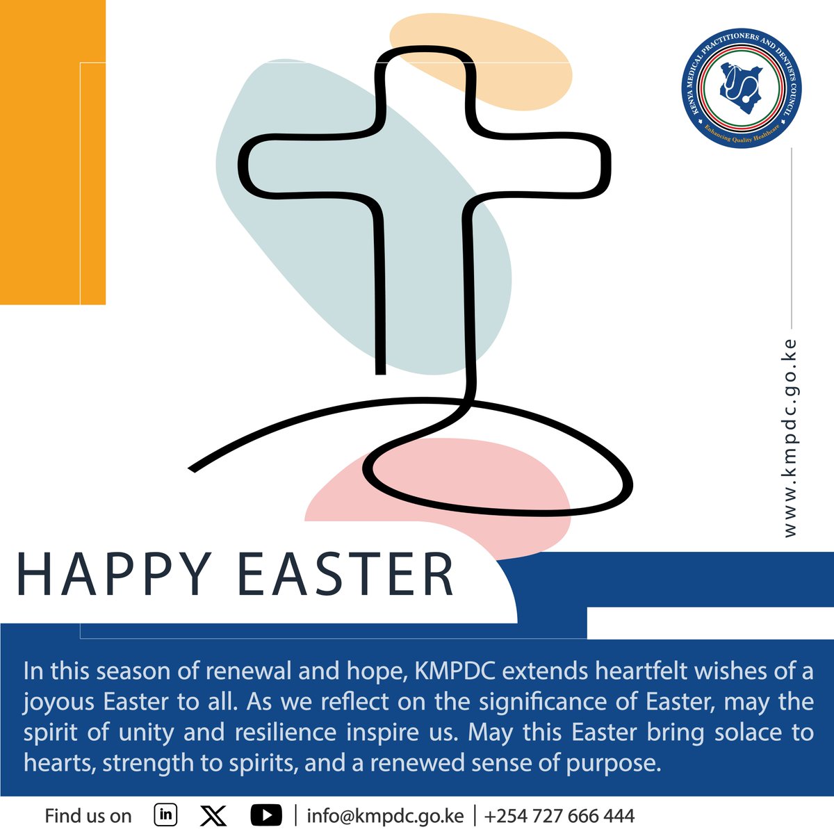 In this season of renewal and hope, @KmpdcOfficial extends heartfelt wishes of a joyous Easter to all. @KenyaMedics_KMA @HealthProfKE @MOH_Kenya @KenyaMedics_KMA @kenyadental @KaphKaph2000 @RuphaKenya @ohakcoho @kammpofficial @KenyaHealthPOA