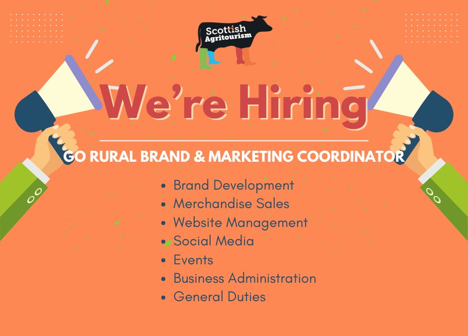 'Go Rural Brand & Marketing Co-ordinator' - applications still open! Our new team member will be responsible for delivering B2C communications & campaigns incl. web content, e-news, blogs, social posts bit.ly/4aeUOjB