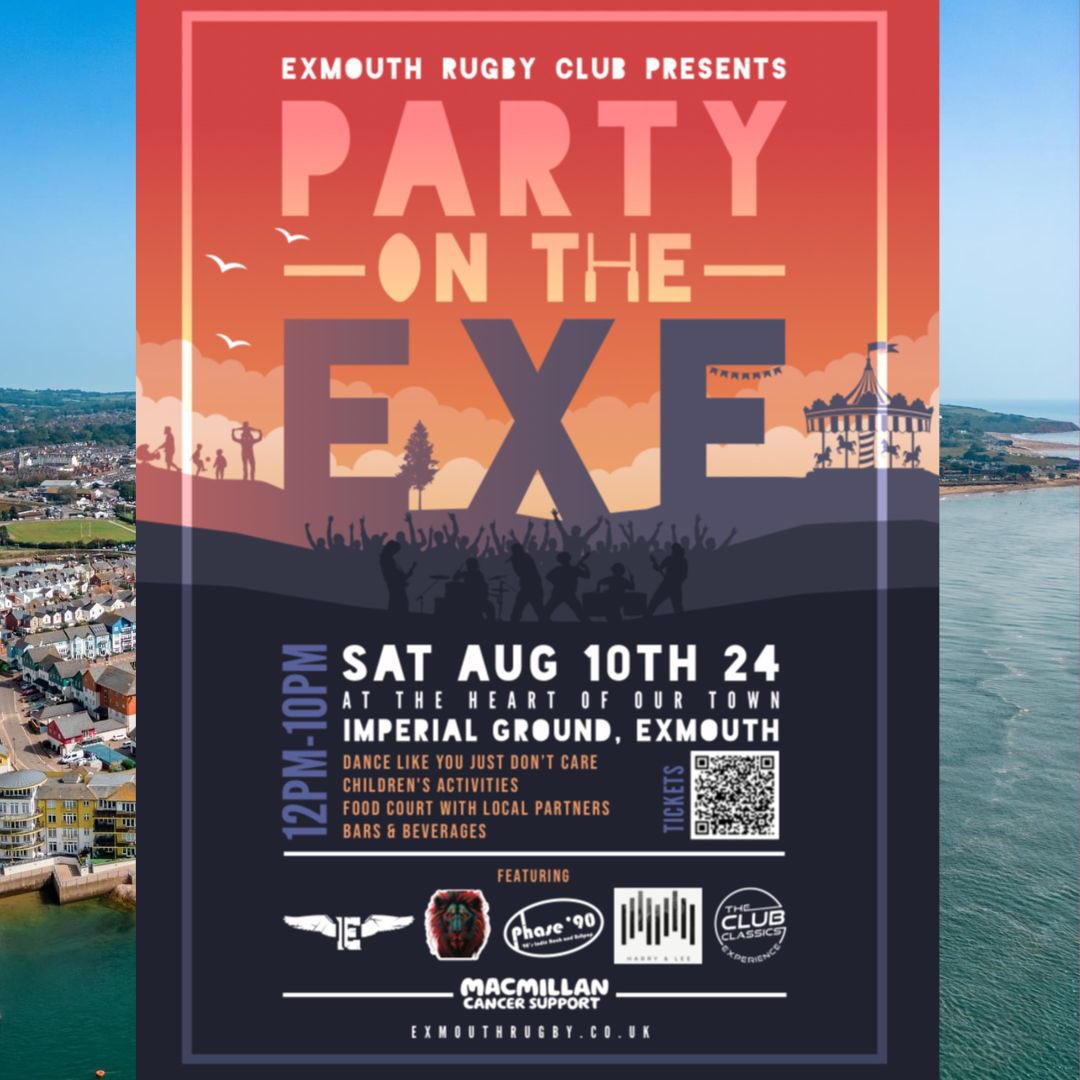 🧡 PARTY ON THE EXE 2024 WE’RE BACK * Bigger, louder, with more fun in the sun ☀️ Please join us for a day of live music, food, drink & a fab time. WE CAN’T WAIT TO SEE YOU ALL THERE. 🎫 EARLY BIRD TICKETS AVAILABLE NOW 🔗 Link in Bio