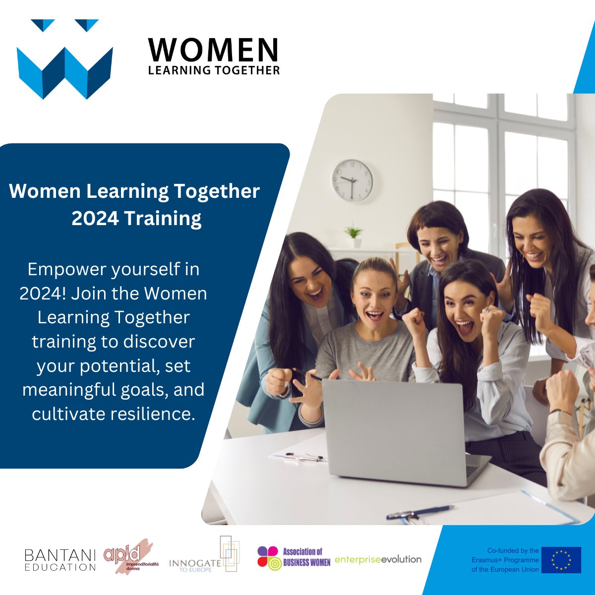 🚀Join us in empowering mid-career women to with the @WomenLearningT1 Training! 👍Already part of the @EntreComp_Comm? Access here👉bit.ly/43hLs44 👉No account? Register your details: bit.ly/3v68Sgl You'll later receive guidelines to enrol for the training!