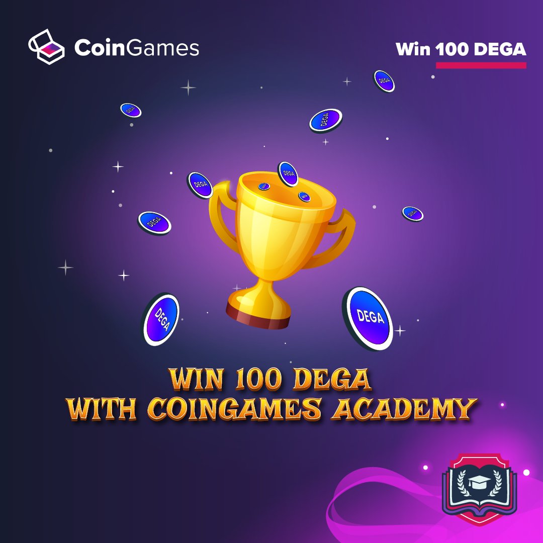 CoingamesAcad's tweet photo. 🧠 Ready to put your intellect to the test? 

Complete the first two Coingames Academy modules, open a ticket on Discord, and claim your reward of 100 DEGA Free Balance! 

Show off your knowledge and win big with Coingames Academy. Don't miss this chance to showcase your mastery – join now! 

#MastermindChallenge #QuizAndWin #DEGARewards