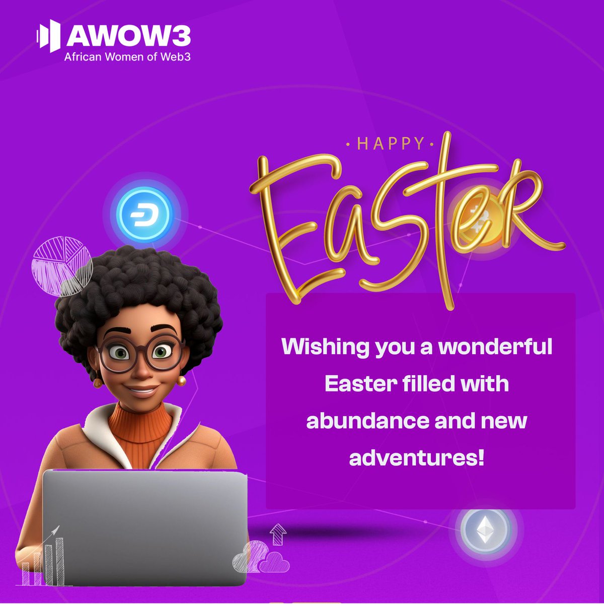 Easter blessings & blockchain power! ⛓️ #AfricaWomenOfWeb3 #EasterInspiration #EasterWeekend #easter2024 #EasterBunny