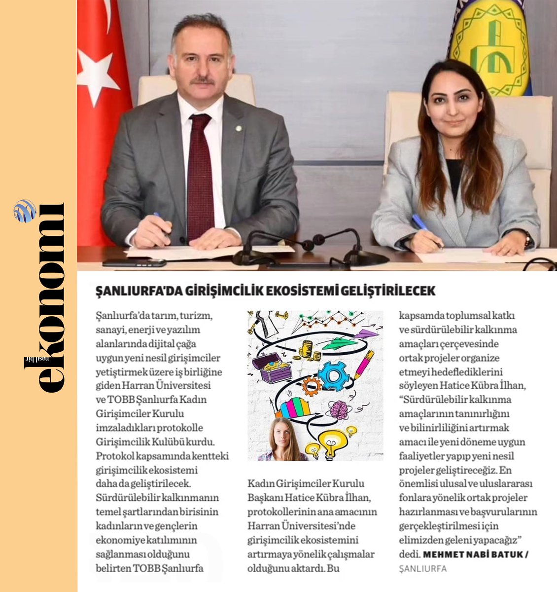 Şanlıurfa'da girişimcilik ekosistemi geliştirilecek 

@mtahirgulluoglu
@haticekubrailhn
@hrumedya
@urfakgk

#girişimcilikkulübü #ağaçyaşkeneğilir #işbirliği #protokol #yeninesilgirişimcilik #markalaşma #ekosistem #sürdürülebilirlik #fırsateşitliği #kadıngirişimciliği