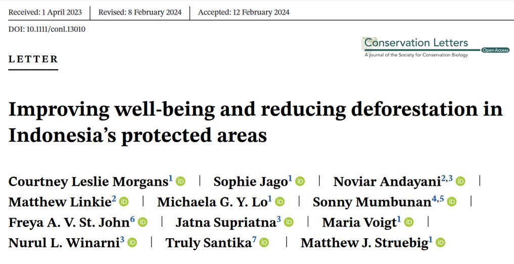 Protected areas can lead to mixed outcomes for people 👩‍👩‍👧‍👦& forests🌳 in tropical countries. See our latest evaluation of >31,000 Indonesian villages 🌏in @ConLetters , led by the amazing @c_l_morgans & @SophieJago18. @DICE_Kent @univ_indonesia @defaunation 🧵/1