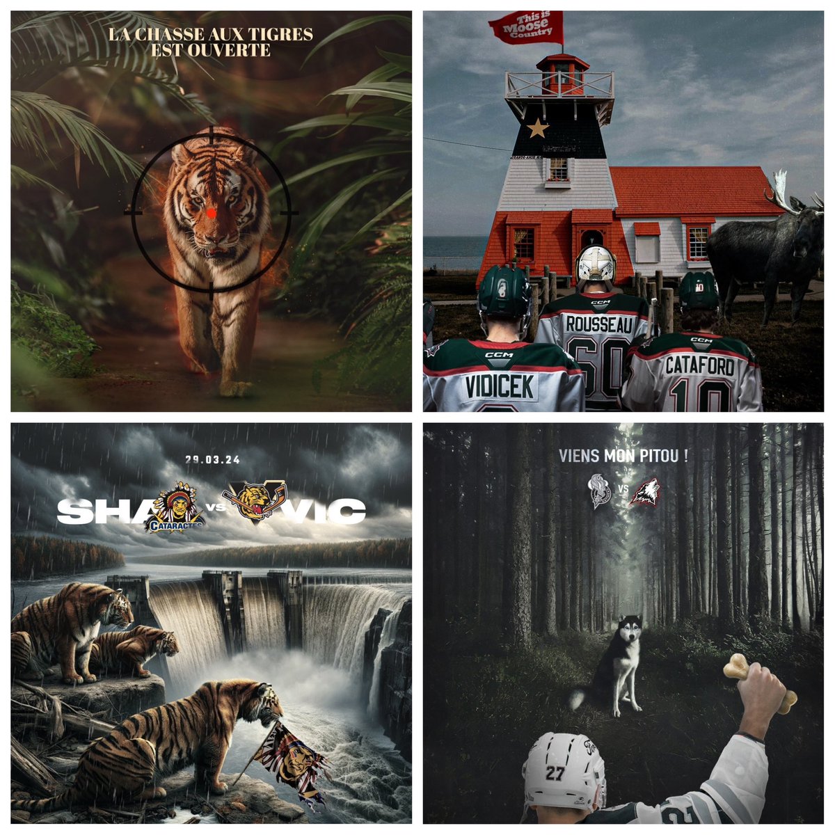 Je trouve les visuels des équipes de la <a href="/LHJMQ/">LHJMQ</a> pour les séries  absolument magnifiques! Bravo à ceux qui ont créé les concepts! 👏🏻👏🏻👏🏻