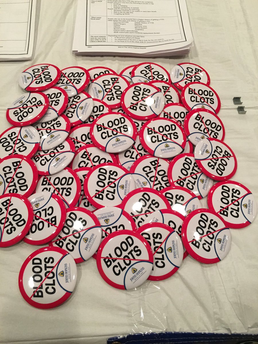 <a href="/lesllake/">Leslie L. Lake</a> <a href="/acweyand/">Shematologist, MD</a> <a href="/ASH_hematology/">ASH</a> <a href="/khoff09/">Katie Hoff Anderson</a> <a href="/julieapartridge/">Julie Partridge</a> <a href="/aakonc/">Alok Khorana, MD</a> <a href="/isth/">ISTH</a> <a href="/AlexSpyropoul/">Alex Spyropoulos</a> <a href="/TatyanaMcFadden/">Tatyana McFadden</a> <a href="/LiverWife/">Teresa Bordeaux (#LiverWife/#ClotWife), BCPA</a> @NatTrauma <a href="/TWCostantini/">Todd Costantini</a> <a href="/DavidASpain/">David Spain</a> <a href="/bulgercot/">Eileen Bulger</a> @RepLBR <a href="/CDCgov/">CDC</a> <a href="/CDC_NCBDDD/">CDC_NCBDDD</a> James Douketis kicking off #JHMVTE conference teaching us about perioperative anticoagulation management as <a href="/HopkinsMedicine/">Johns Hopkins Medicine</a> Grand Rounds. #BCAM