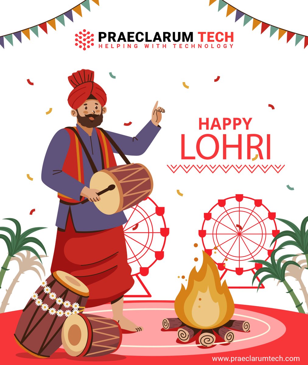 Praeclarum_Tech's tweet image. Lohri is a vibrant Punjabi festival celebrated primarily by Sikhs and Hindus, marking the end of the winter solstice.

#praeclarumtech #praeclarum_tech #praeclarum #festival #2024post