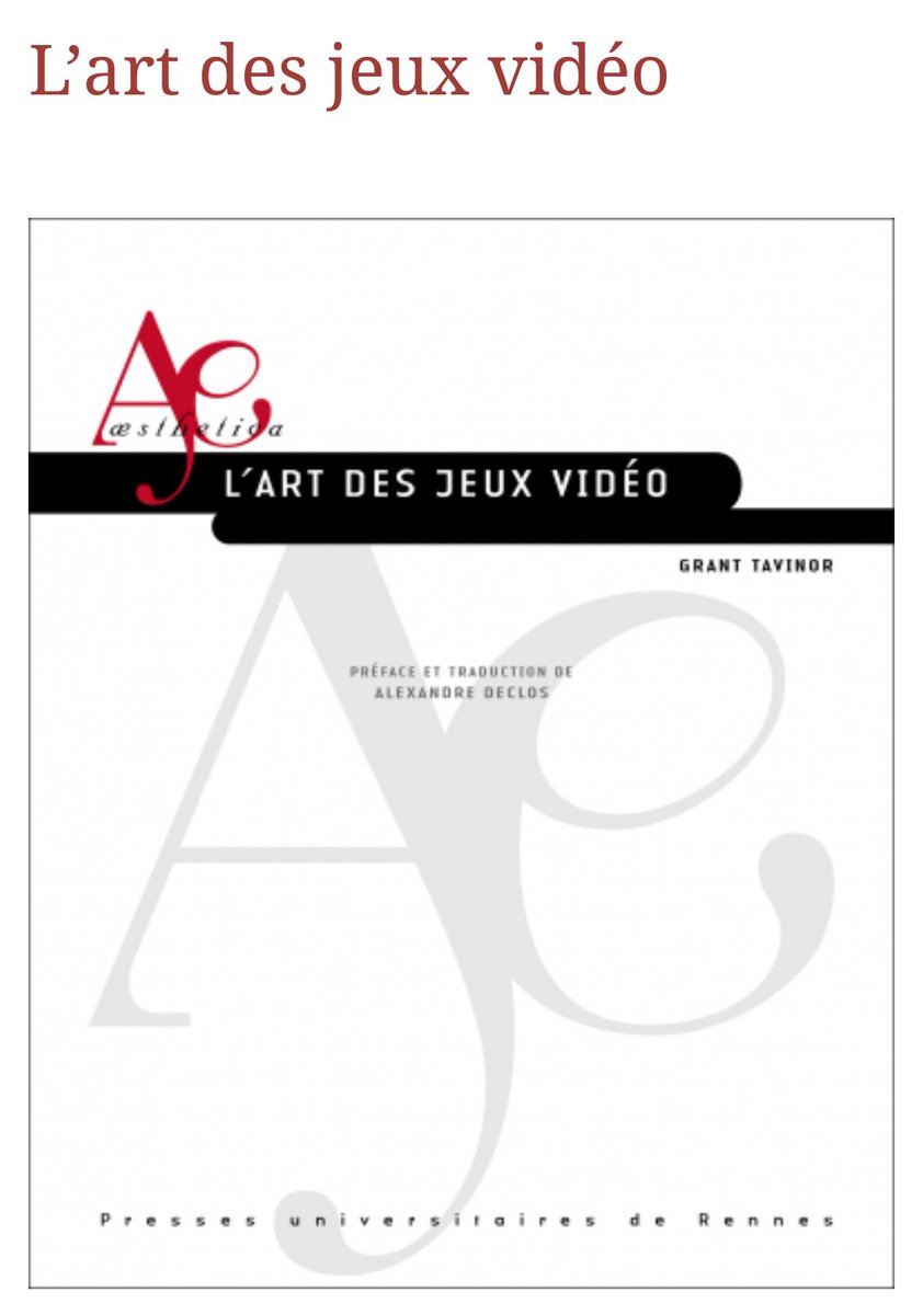 #VendrediLecture | #JeuxVidéos 📍À lire « L’art des jeux vidéo » @OpenEditionActu ✅ Les jeux vidéos peuvent-ils être considérés comme des créations artistiques à part entière ? 👉books.openedition.org/pur/195161