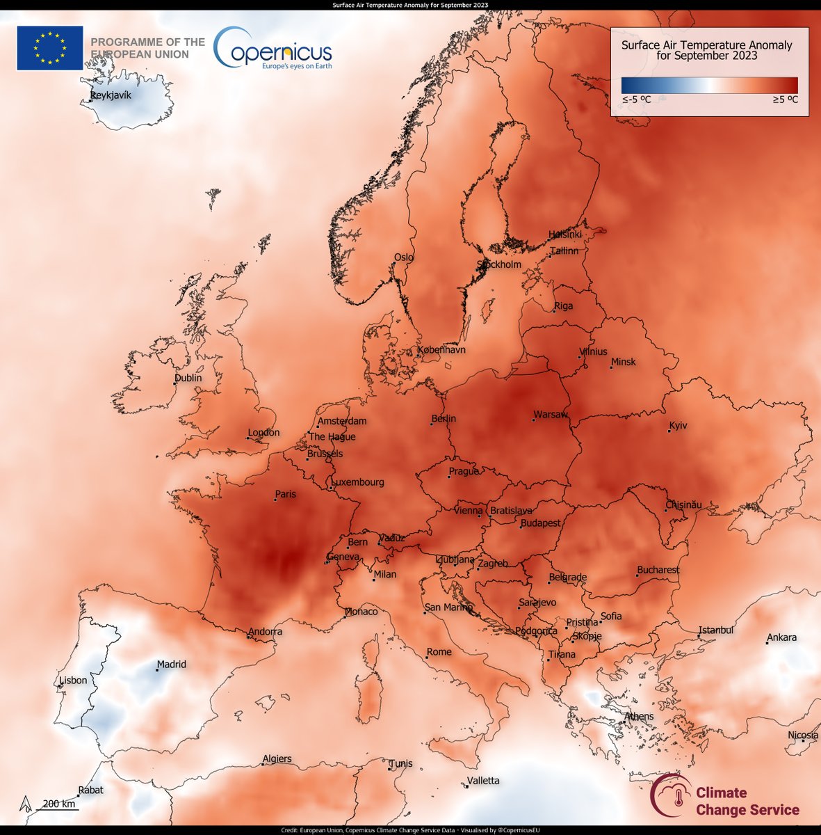 🌍 According to our #CopernicusClimate Change Service, 2023 shattered global temperature records, with the global average at an alarming 1.48°C above preindustrial levels Read more in this week's #CopernicusObserver 👉 copernicus.eu/en/news/news/o…