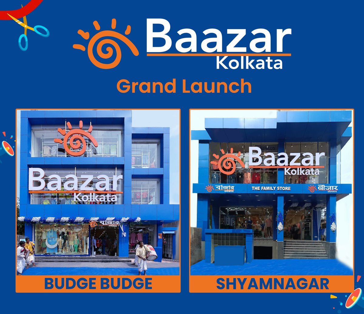 Baazar Kolkata is ecstatic to announce the launch of our store in Budge Budge & Shaymnagar, Kolkata & our 82nd & 83rd Stores in West Bengal adding incredible depth to our network of 165 stores across Bharat. #BaazarKolkata #storeopening #newstore #newstoreopening #newstorealert