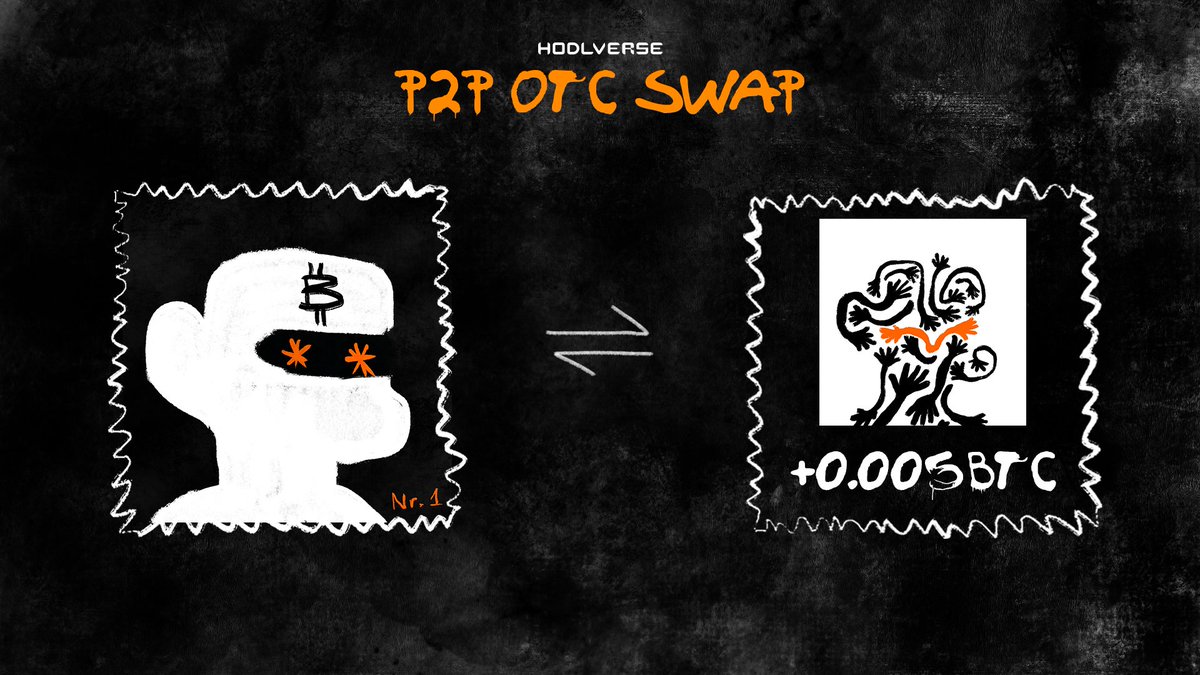 Nr. 1 has been swapped for 
0.005BTC + 1 x SATO APE

Congratulations to both parties 🤝