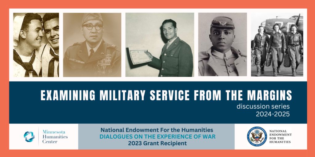 New discussion series on “Examining Military Service From the Margins” begins in April! Veterans, active service members, and civilians are invited to contribute to facilitated conversations in Minneapolis and Winona. Learn more: tinyurl.com/mfdbe327.