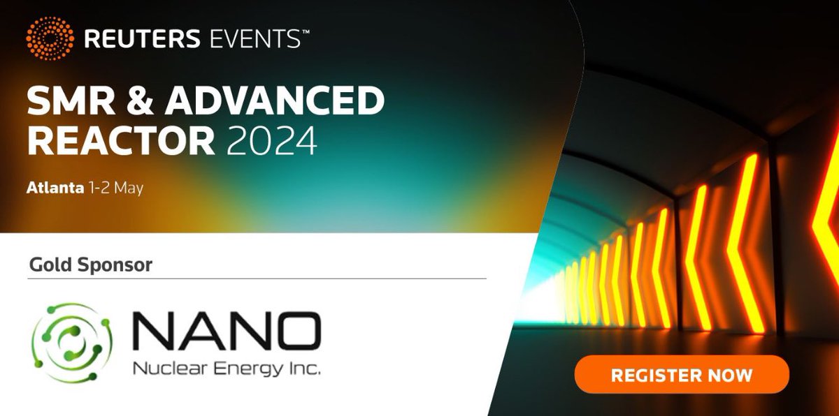 We're pleased to announce for the 3rd straight year our Gold Sponsorship of the @Reuters Nuclear #SMR2024 & Advanced Reactor Conference to be held in Atlanta, Georgia on May 1-2, 2024. Our CEO James Walker will present on stage POWERED BY US AT @HALEUFuel #NuclearEnergy #uranium