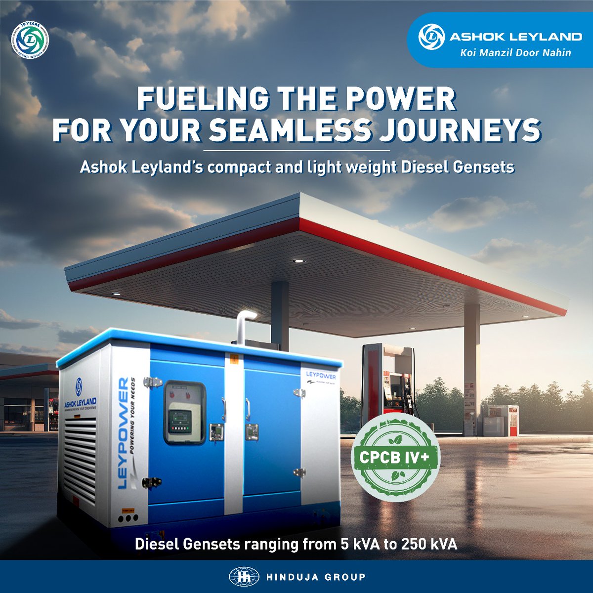 Unleash the power of Ashok Leyland's compact and lightweight Diesel Gensets, fueling your journeys with reliability & efficiency. To know more about Gensets fill out your details: bit.ly/48H9VRF #AshokLeyland #KoiManzilDoorNahin #AshokLeylandlndia #AshokLeylandOfficial