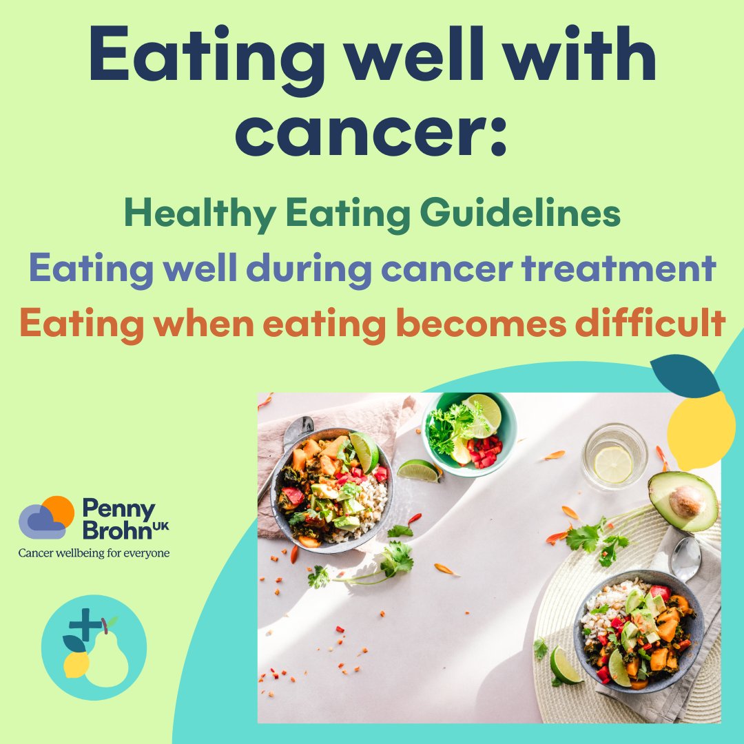 Have you seen our eating well with cancer resources? 🍐 We have written some healthy eating guidelines, and we have downloadable booklets for eating well during cancer treatment and eating when eating becomes difficult. See them all here 👉️ l8r.it/Njoi