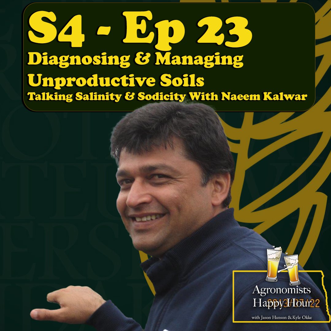 Naeem also covers options for treating unproductive areas with high salinity and sodicity, as well as the different methods used in soil testing to identify these issues. Thank you to Naeem for this extremely interesting conversation! agronomistshappyhour.com/episodes/diagn…