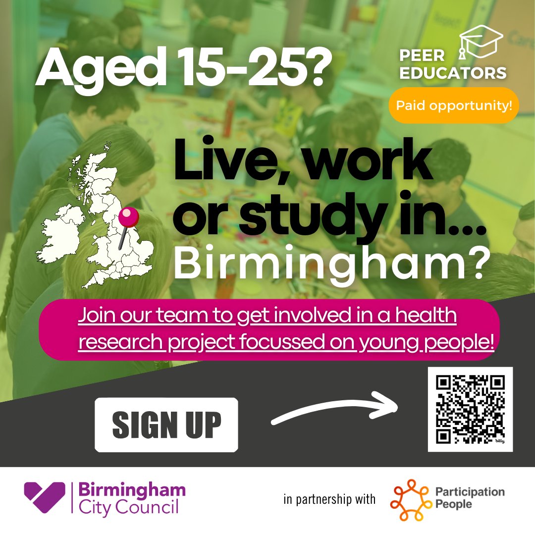 📢 Calling 15-25 year olds in #Birmingham 📢 🚀Get involved in our exciting new #YouthResearch project on Nitrous oxide (laughing gas) risks. We need YOU to join our PAID team of peer educators! ‼️No experience? No problem! 📝 Sign up and more info -> bit.ly/BirminghamEOI