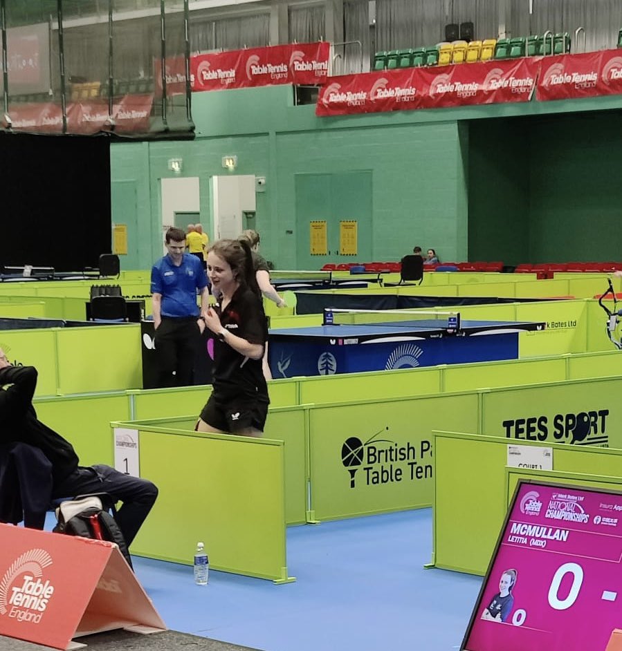 Quarter final in the women’s senior nationals 🤩 🏓  it’s hard to make as much time to play during the PhD, but I enjoy feeling part of an amazing community and playing more now than I ever have before at @BTTCOfficial 😃