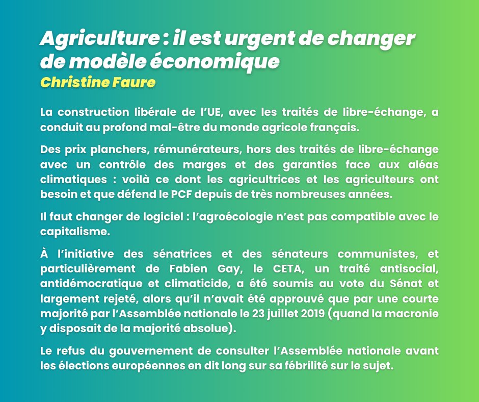 Faute d’ambition et de contrôles, les lois Egalim n’ont pas protégé le monde agricole qui s'enfonce dans la crise.
Entre 1955 et 2020, la France est passée de 2,5 millions d’exploitations à 400 000.
Il est urgent de changer de modèle économique⤵️