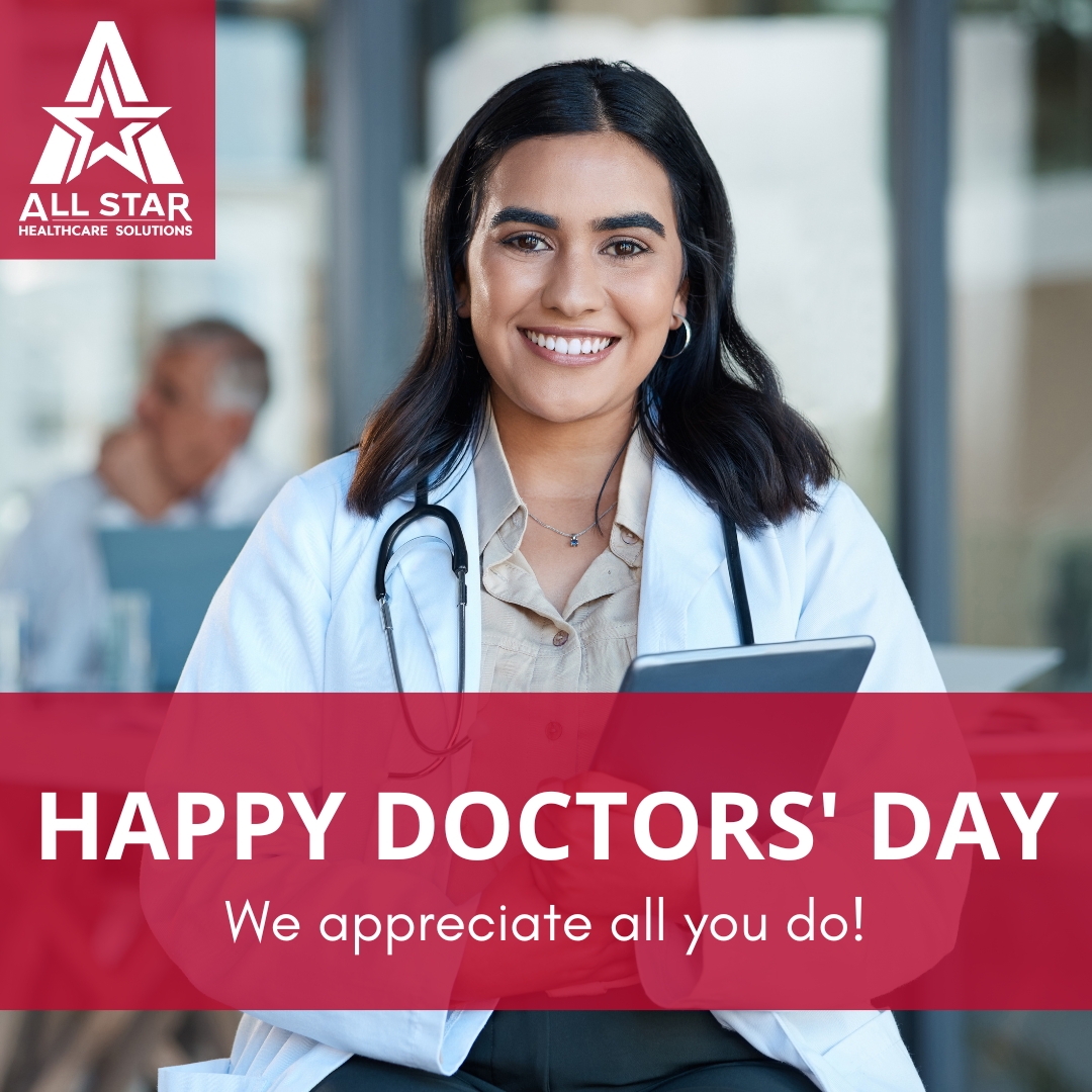 Happy National Doctors' Day tomorrow, March 30! Every day, we feel grateful to physicians throughout the U.S. for their invaluable contributions to our nation's health. All Star is honored to work closely with you as your locum tenens and direct-hire partner. #DoctorsDay