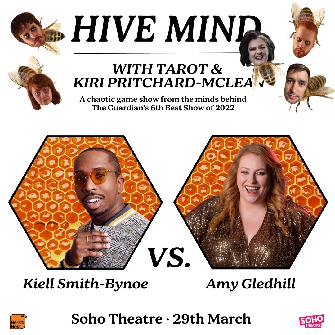 Last night was so much fun, very sad that tonight is our last night at Soho! Happy that it’s nearly sold out. Ambivalent about the subsequent drive back north. Come and wave us off with a little white hanky like the sailors we are. sohotheatre.com/events/hive-mi…