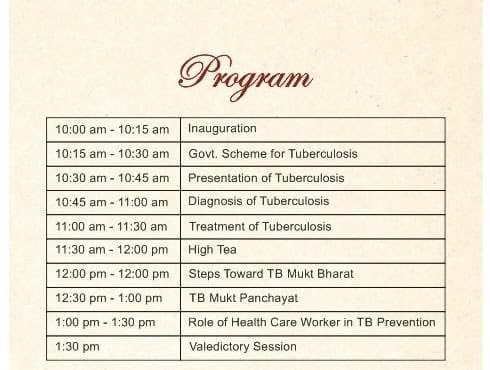 भारत सरकार के विज्ञान और प्रौद्योगिकी विभाग द्वारा प्रायोजित 'टीबी मुक्त पंचायत पहल, राजस्थान' विषय पर फार्माकोलॉजी विभाग, एम्स जोधपुर द्वारा 30 मार्च 2024 को गोगुंदा, जिला उदयपुर, राजस्थान में एक व्यापक कार्यशाला आयोजित की जाएगी। एम्स जोधपुर के सलाहकारों द्वारा टीबी से संबंधित