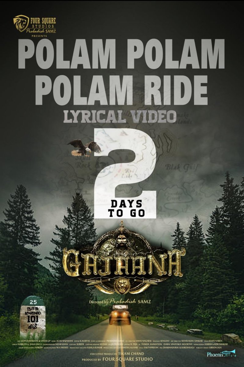 Prabadish Samuel (@lionsatishsamz) on Twitter photo Here's #Gajaana Curtain Raiser moment for scintillating cinematic experience
#Gajaana1stSingle #PolamPolamPolamRide Lyrical Video 2 Days to Go !!
<a href="/LIONSatishSamz/">Prabadish Samuel</a> <a href="/Vedhika4u/">Vedhika</a> <a href="/ActorInigo/">Inigo Prabhakar</a> <a href="/IamChandini_12/">Chandini Tamilarasan</a> <a href="/iYogiBabu/">Yogi Babu</a> <a href="/phoenixmusicinc/">Phoenix Music</a> <a href="/TikamChand17785/">Tikam Chand</a>
<a href="/NarenthenVihas/">Narenthen Vihas</a> <a href="/ProDharmadurai/">DharmaDurai Pro</a> Here's #Gajaana Curtain Raiser moment for scintillating cinematic experience
#Gajaana1stSingle #PolamPolamPolamRide Lyrical Video 2 Days to Go !!
<a href="/LIONSatishSamz/">Prabadish Samuel</a> <a href="/Vedhika4u/">Vedhika</a> <a href="/ActorInigo/">Inigo Prabhakar</a> <a href="/IamChandini_12/">Chandini Tamilarasan</a> <a href="/iYogiBabu/">Yogi Babu</a> <a href="/phoenixmusicinc/">Phoenix Music</a> <a href="/TikamChand17785/">Tikam Chand</a>
<a href="/NarenthenVihas/">Narenthen Vihas</a> <a href="/ProDharmadurai/">DharmaDurai Pro</a>