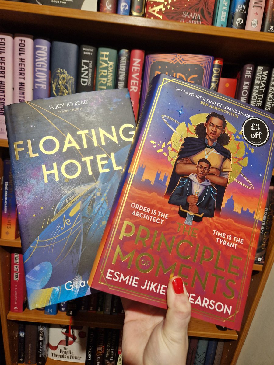 Looking for your next space opera fix? Look no no further than Floating Hotel and The Principle of Moments. One a locked room mystery in space, one a quest to save the world with a love story spanning the centuries, both an excellent example of found family. 🚀