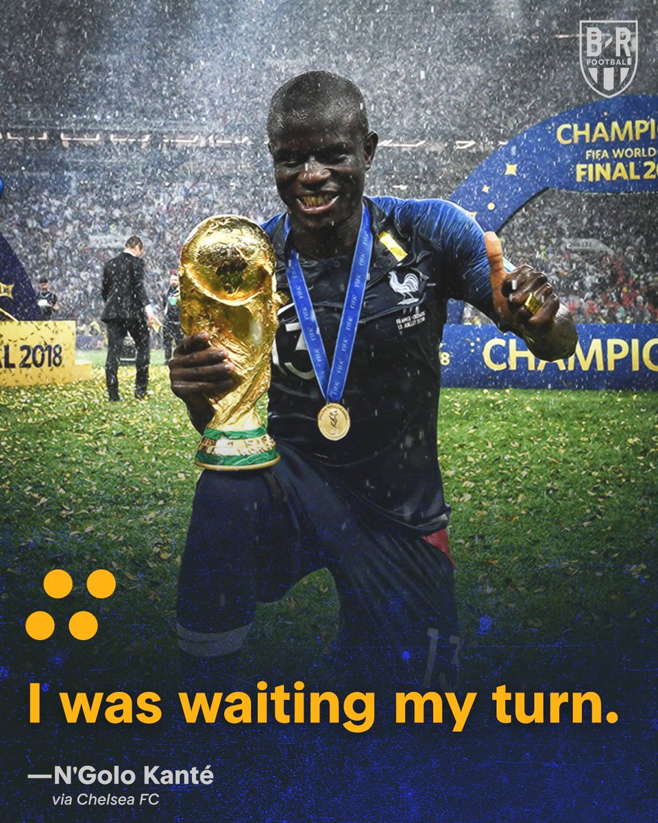 It's one of football's good guys N'Golo Kanté's birthday. Never forget his story during France's World Cup celebrations 🥺