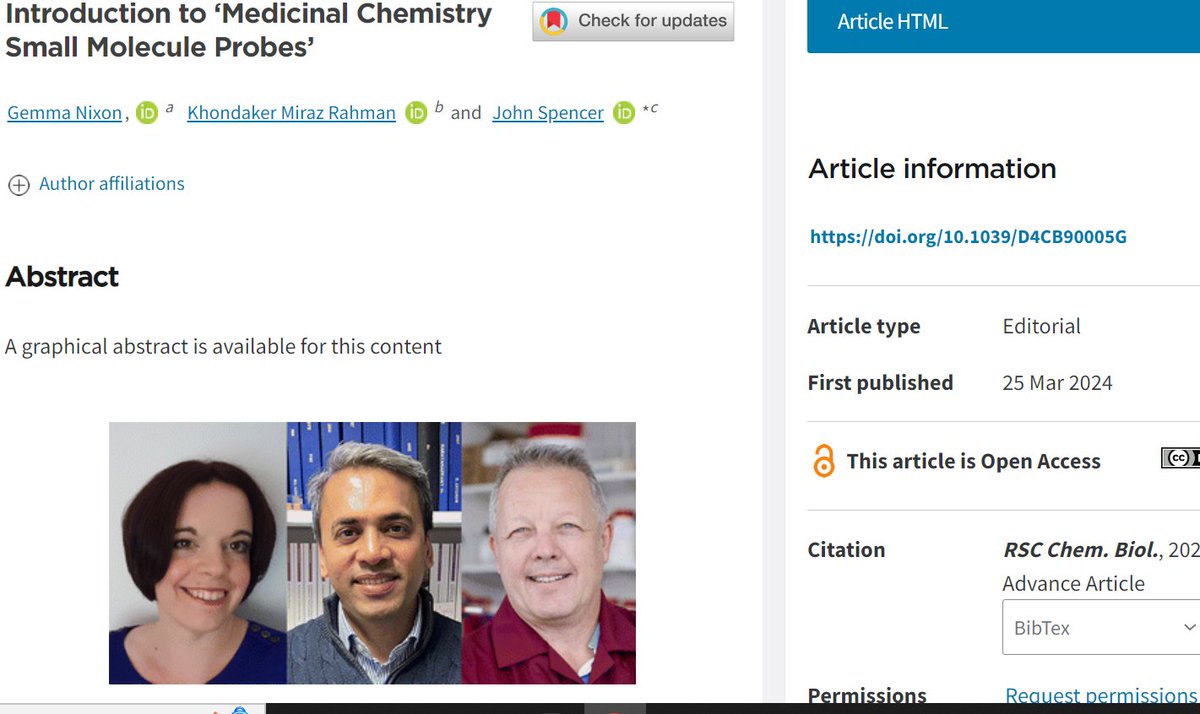 Nice to see our editorial out. @MirazRahman @livuniphyssci @ChemistrySussex @SussexDDC pubs.rsc.org/en/content/art…