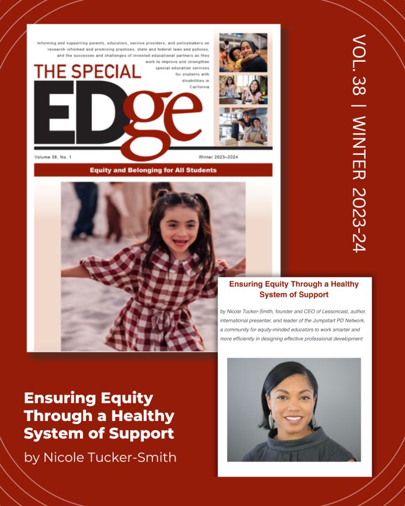 The current issue of The Special EDge newsletter explores what it looks like to collaboratively and courageously take action to ensure #equity. My article highlights our shared responsibility in ensuring equity through a healthy system of support. sipinclusion.org/2024/03/11/the…