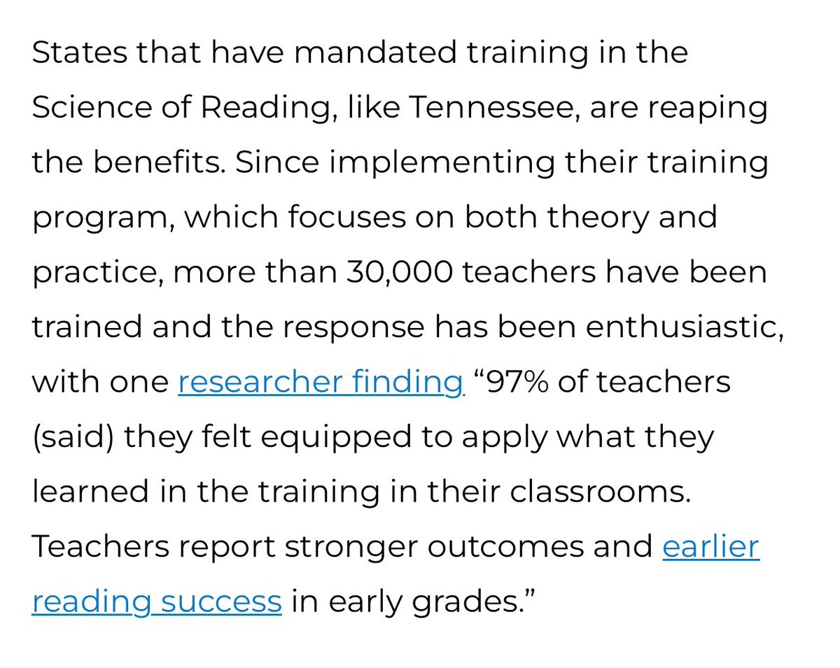 I especially appreciate the shout out for the <a href="/TNedu/">TN Dept of Education</a> #Reading360 training, the best model we have seen, IMHO. It was a tailored approach developed with <a href="/TNTP/">TNTP</a> – and the feedback speaks for itself.

<a href="/SchwinnTeach/">Penny Schwinn</a> <a href="/lisacoons10/">Dr. Lisa Coons</a> <a href="/TeahShope/">Teah Shope</a>