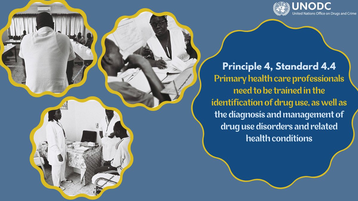 #IndividualNeedsStandards 4. #Training for #PrimaryHealth care professionals on #detection, #diagnosis & #management of #DUD should be supported rb.gy/7gwic8 #Principle4