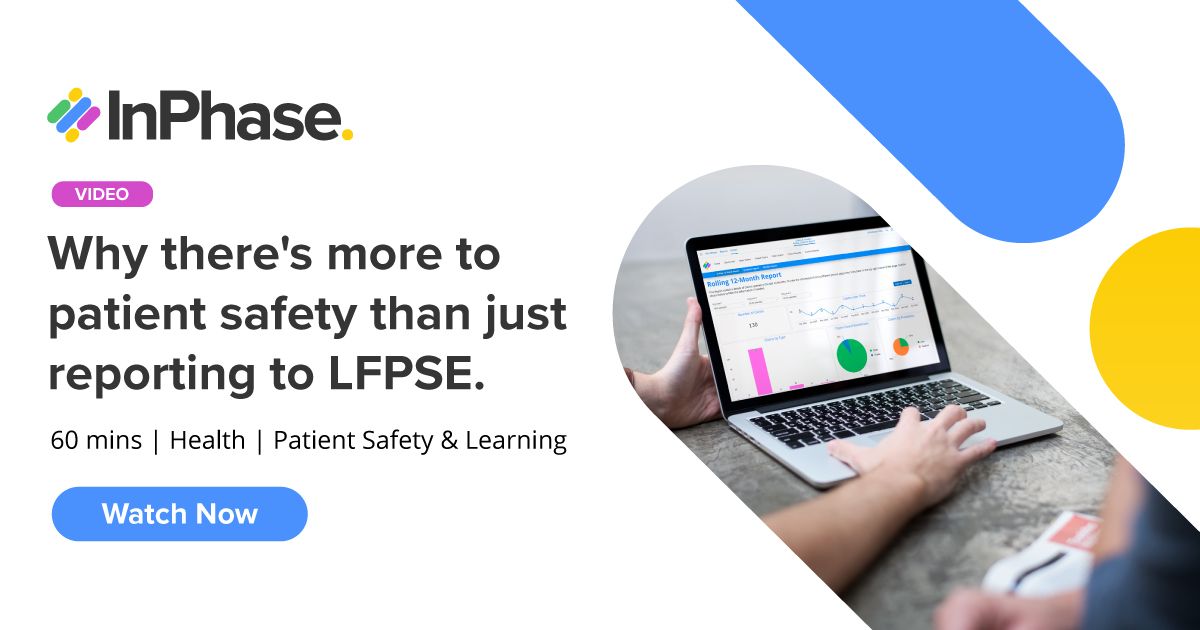 Missed our web conference yesterday on why there's so much more to patient safety than just reporting to LFPSE?

The recording is now available to watch whenever you like! Watch here: buff.ly/3TtQk1m 

#patientsafety #incidentreporting #LFPSE