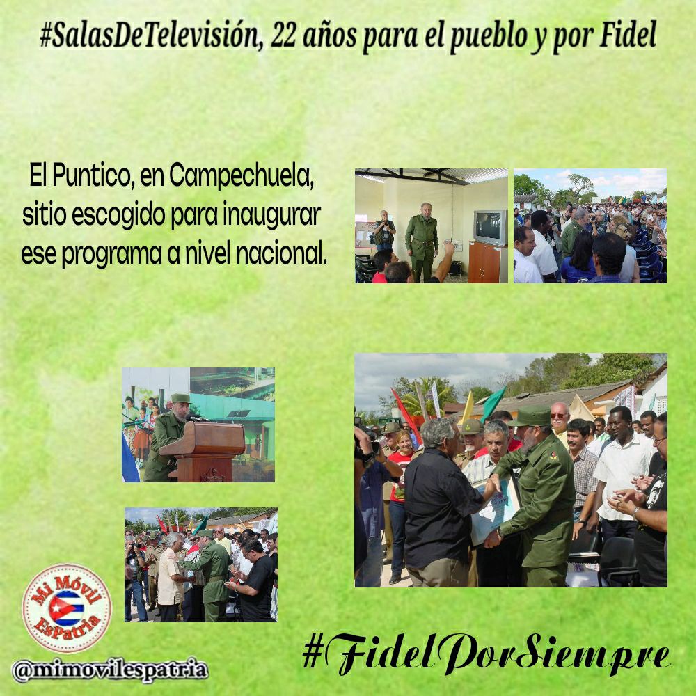 #SalasDeTelevisión
#22añosparaelpuebloyporFidel 
Creadas con el objetivo de llevar la televisión a los pobladores de comunidades aisladas, para garantizarles información y distracción.