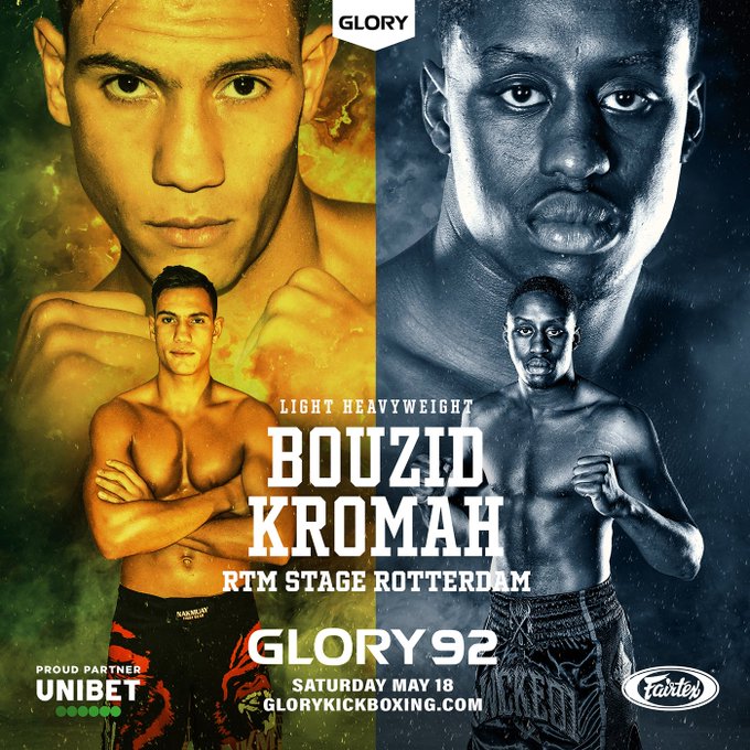 #GLORY92 is stacked with African Warriors and It goes down of the 18th of may. Save the date! #Glorykickboxing #Kickboxing #Africanfighters